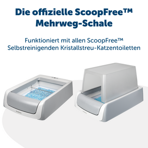 ScoopFree Mehrweg-Katzenstreu-Schale mit Premium Nicht Klumpendem Kristallstreu