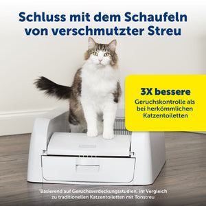 ScoopFree™ Selbstreinigende Katzentoilette für Klumpstreu